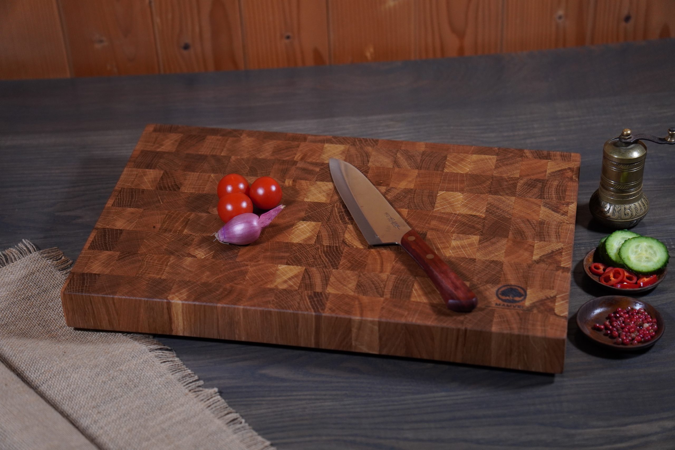 Tocător ESF3 „End Grain” Stejar- 420/300/45(mm) - imagine 3