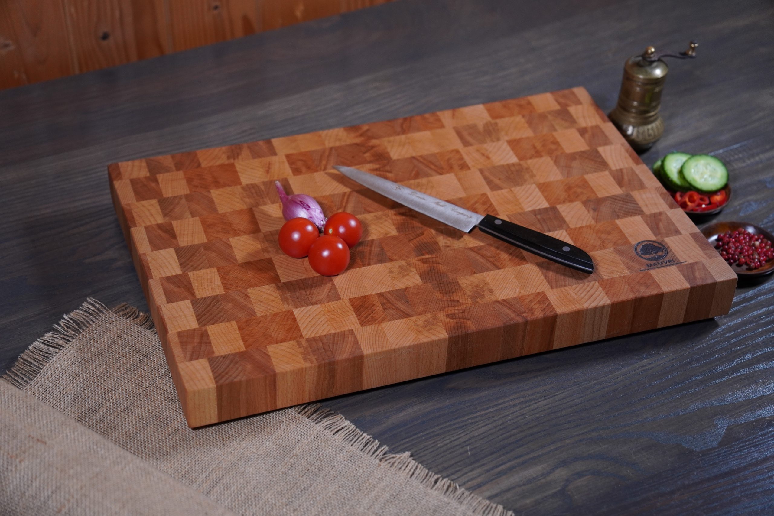 Tocător EPF5 „End Grain” Fag Aburit - 380/270/42(mm) - imagine 3