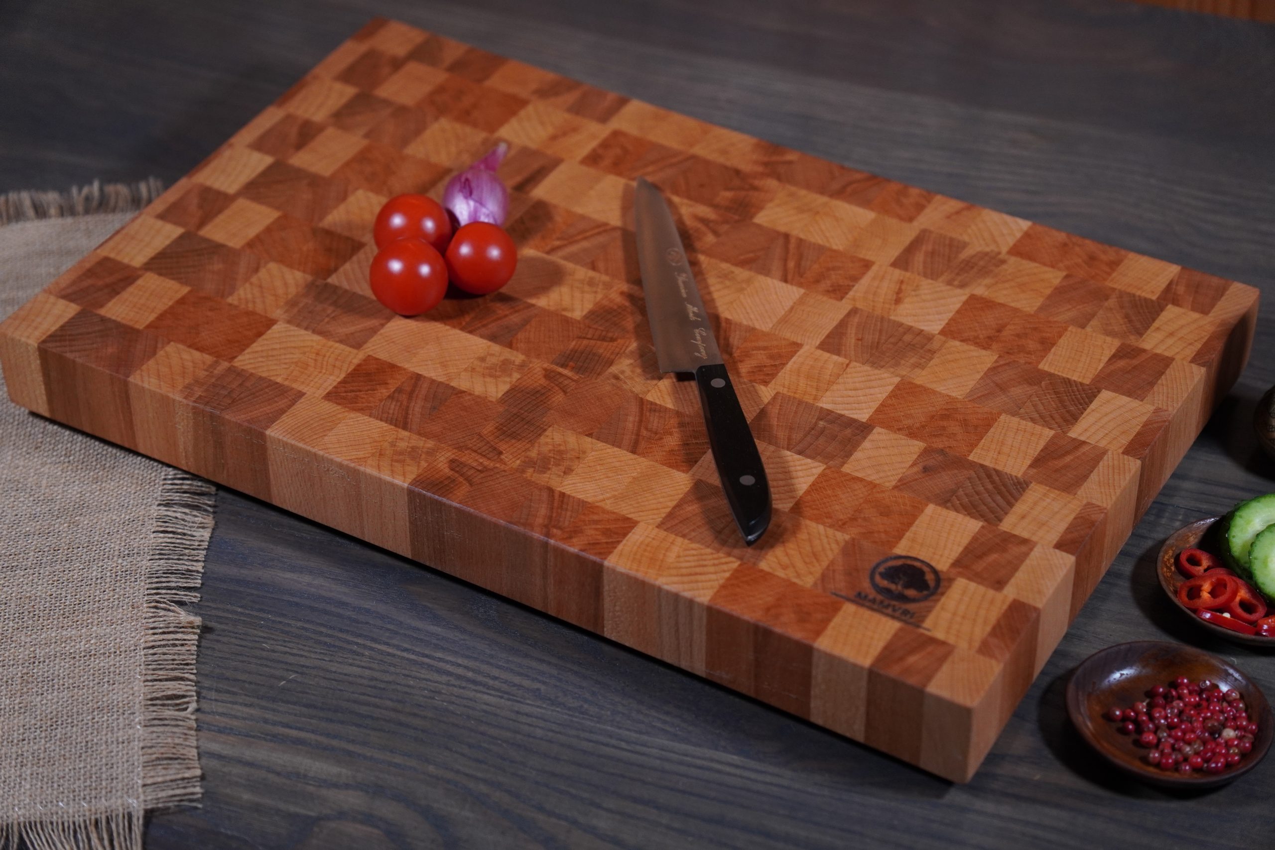 Tocător EPF5 „End Grain” Fag Aburit - 380/270/42(mm) - imagine 4