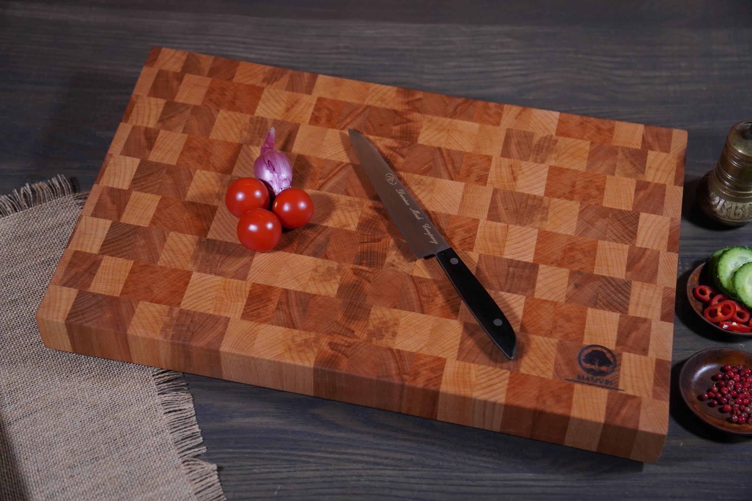 Tocător EPF5 „End Grain” Fag Aburit - 380/270/42(mm) - imagine 6