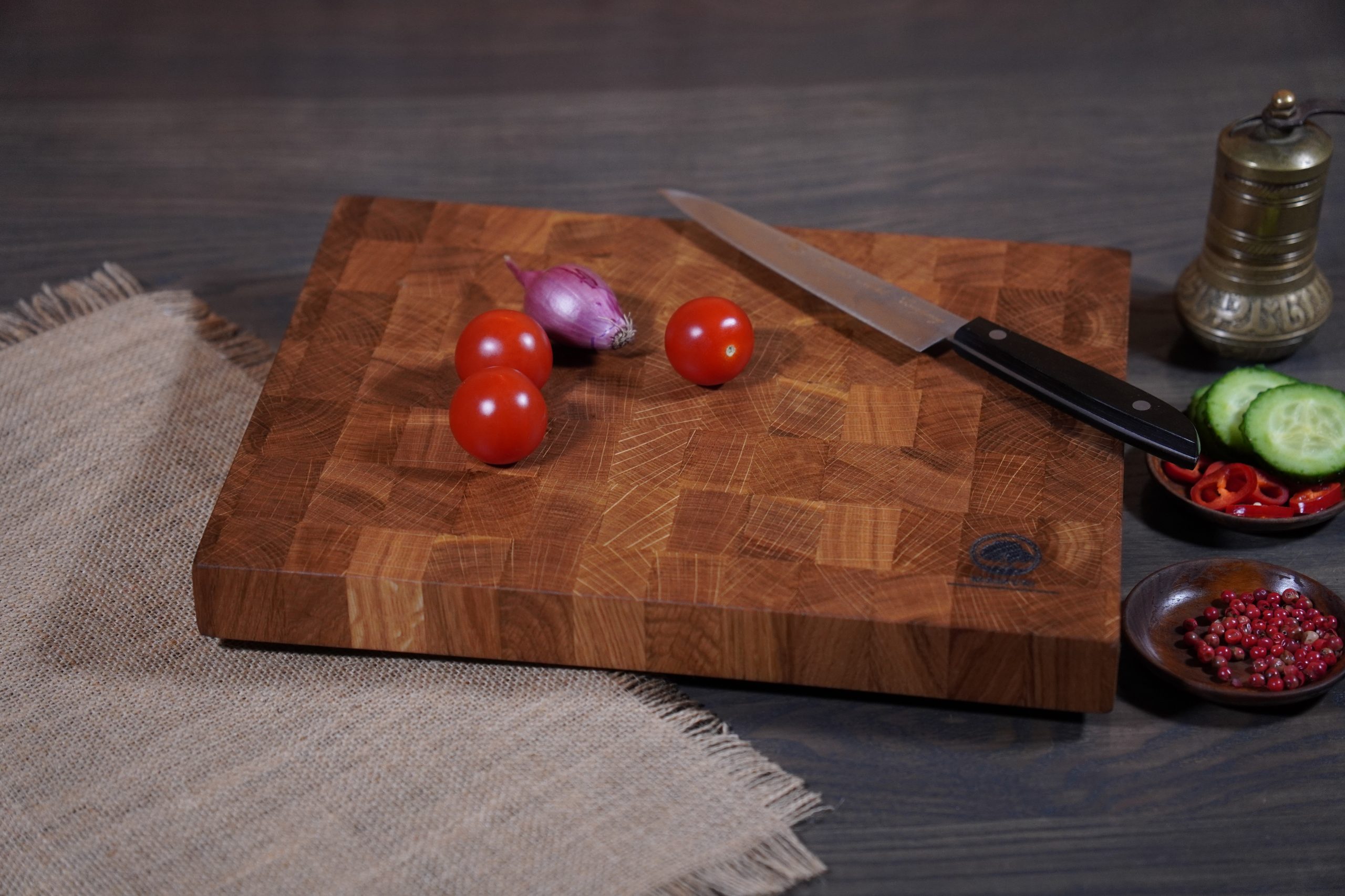Tocător ESF2 „End Grain” Stejar - 330/230/35(mm) - imagine 2